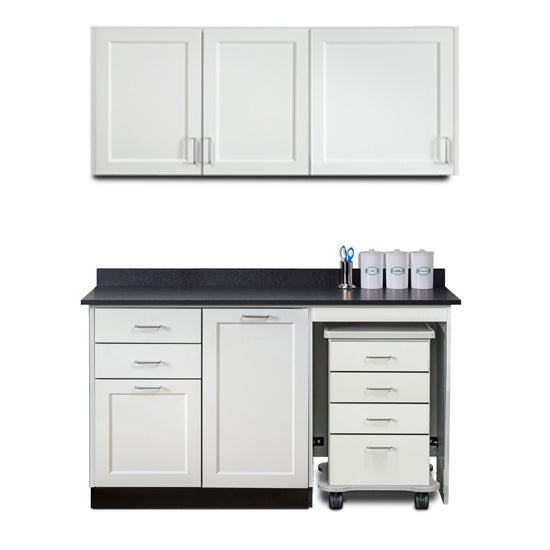 Clinton Industries - 758060MR Furniture Package: Includes Wall & Base Cabinet w/ Mobile Cart-Mate on Right. 60"W. Door in Center. Fashion Finish Ready Room My Way - Clinton Industries product image