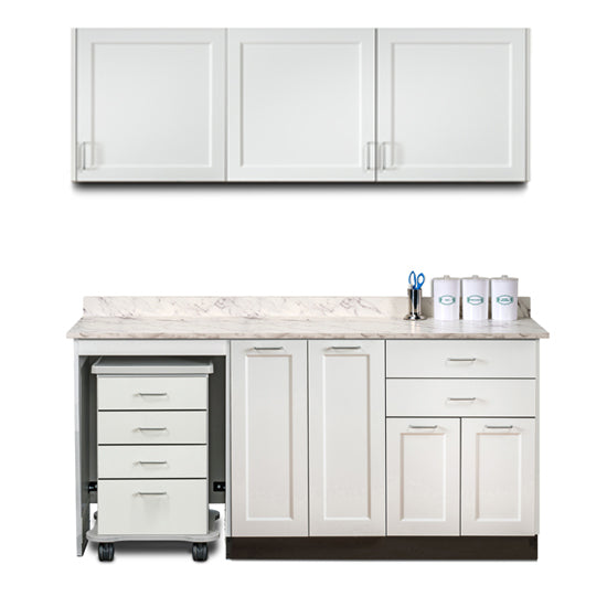 Clinton Industries - 758072ML Furniture Package: Includes Wall & Base Cabinet w/ Mobile Cart-Mate on Left. 72"W. Double Doors in Center. Fashion Finish Ready Room My Way - Clinton Industries product image
