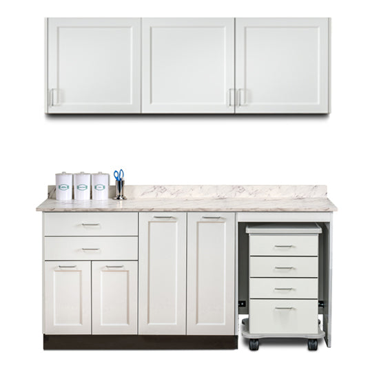 Clinton Industries - 758072MR Furniture Package: Includes Wall & Base Cabinet w/ Mobile Cart-Mate on Right. 72"W. Double Doors in Center. Fashion Finish Ready Room My Way - Clinton Industries product image