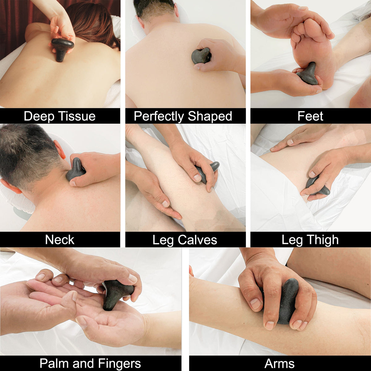Master Massage - Mushroom Shape Balsalt Hot Massage Stone Trigger Presser Point 1 Piece(Φ2.5” x 2.5”)