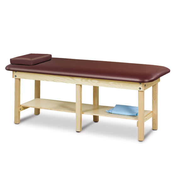 Clinton Industries - 6190 Treatment Table w/ Shelf, Flat Top. 600lbs Capacity, Bariatric - Clinton Industries product image