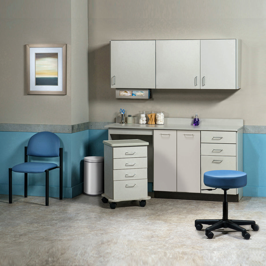 Clinton Industries - 748066ML Furniture Package: Includes Wall & Base Cabinet w/ Mobile Cart-Mate on Left. 66"W. Double Doors in Center. Ready Room My Way - Clinton Industries product image