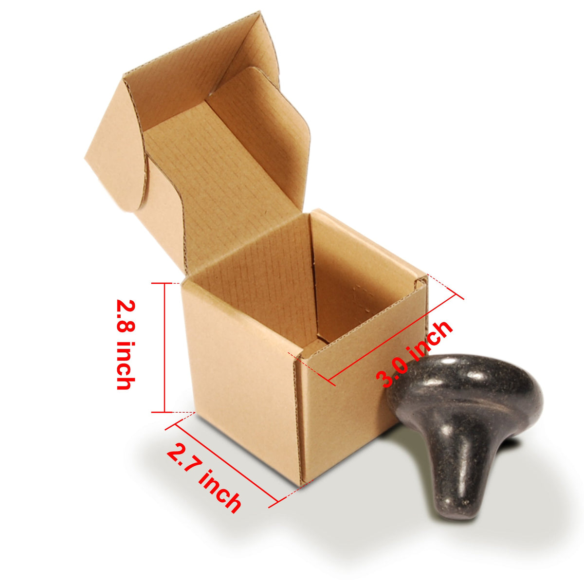 Master Massage - Mushroom Shape Balsalt Hot Massage Stone Trigger Presser Point 1 Piece(Φ2.5” x 2.5”)