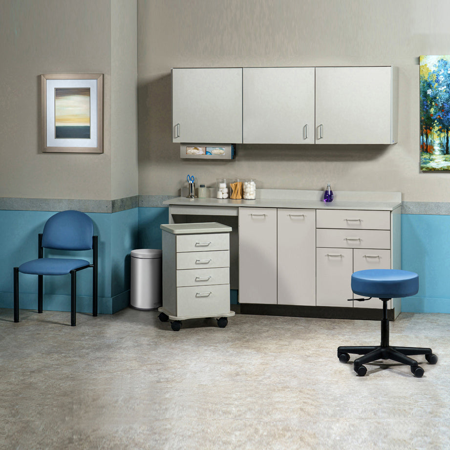 Clinton Industries - 748072ML Furniture Package: Includes Wall & Base Cabinet w/ Mobile Cart-Mate on Left. 72"W. Double Doors in Center. Ready Room My Way - Clinton Industries product image