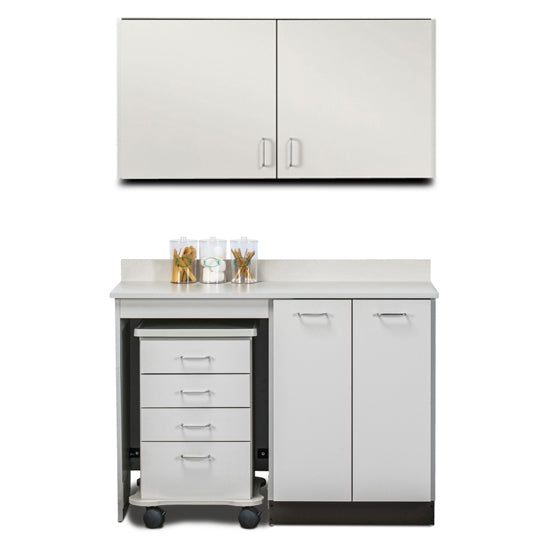 Clinton Industries - 748048L Furniture Package: Includes Wall & Base Cabinet w/ Mobile Cart-Mate on Left. 48"W. Ready Room My Way - Clinton Industries product image