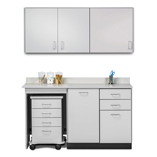 Clinton Industries - 748060ML Furniture Package: Includes Wall & Base Cabinet w/ Mobile Cart-Mate on Left. 60"W. Door in Center. Ready Room My Way - Clinton Industries product image