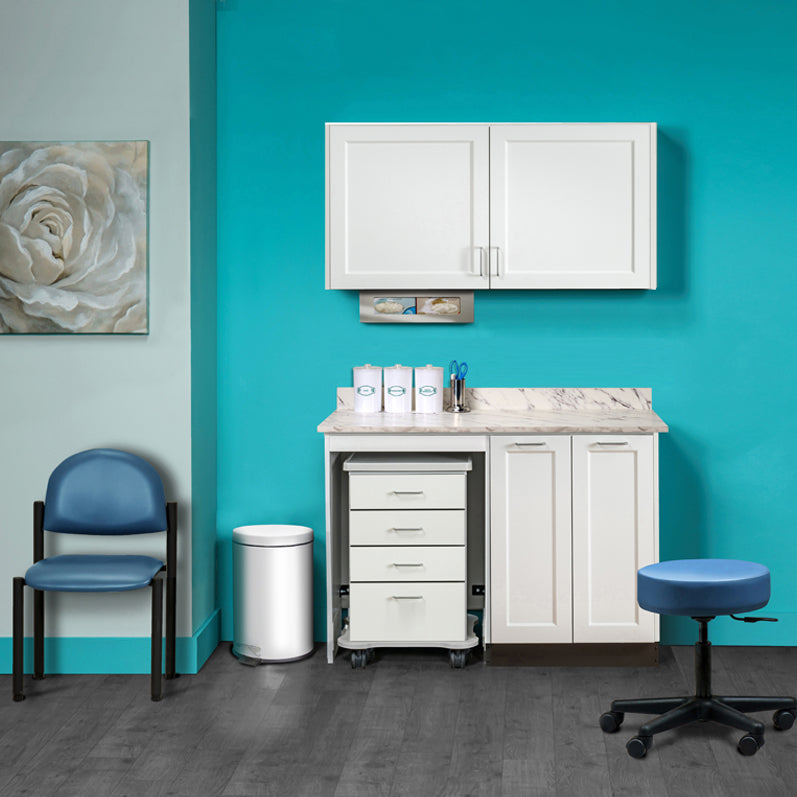 Clinton Industries - 758048L Furniture Package: Includes Wall & Base Cabinet w/ Mobile Cart-Mate on Left. 48"W. Fashion Finish Ready Room My Way - Clinton Industries product image