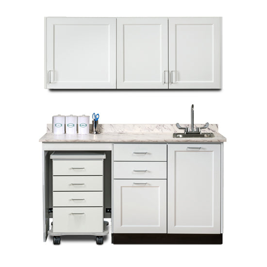 Clinton Industries - 758060L Furniture Package: Includes Wall & Base Cabinet w/ Mobile Cart-Mate on Left. 60"W. Door on Right. Fashion Finish Ready Room My Way - Clinton Industries product image