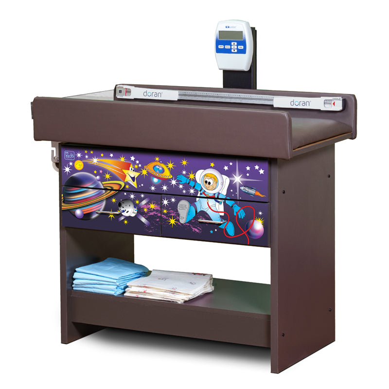 Clinton Industries - 78352 Pediatric Scale Treatment Table w/ Drawers. Imagination Series, Space Place - Clinton Industries product image