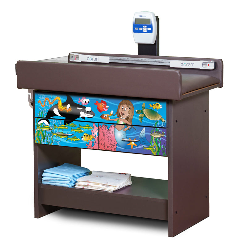 Clinton Industries - 78362 Pediatric Scale Treatment Table w/ Drawers. Imagination Series, Ocean Commotion - Clinton Industries product image