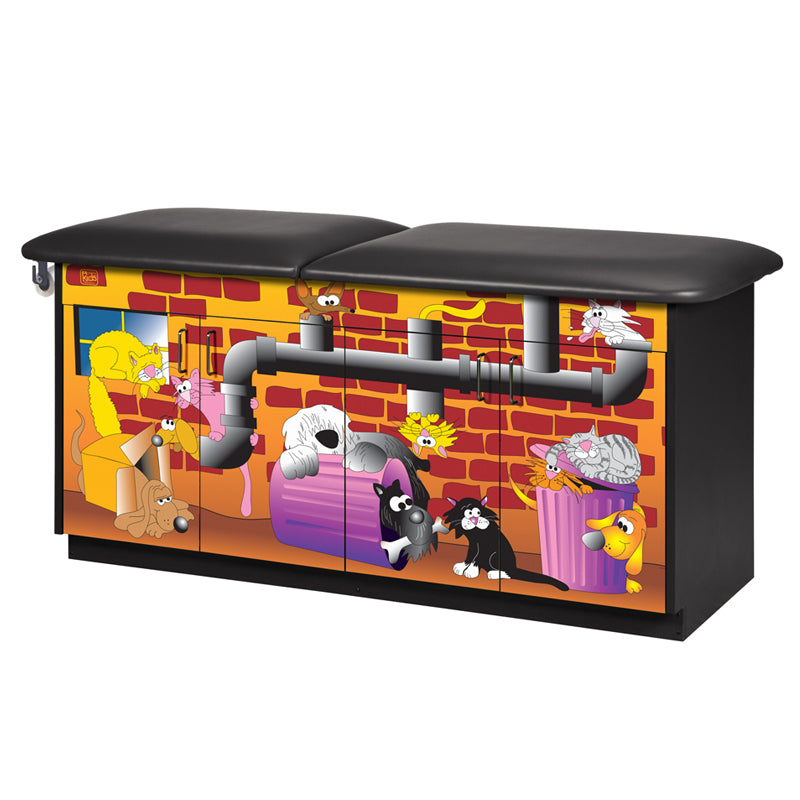 Clinton Industries - 7937-1 Pediatric Cabinet Treatment Table, Flat Top. Imagination, Alley Cats and Dogs - Clinton Industries product image