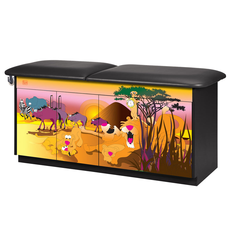 Clinton Industries - 7951-1 Pediatric Cabinet Treatment Table, Flat Top. Imagination, Serengeti Sunrise - Clinton Industries product image