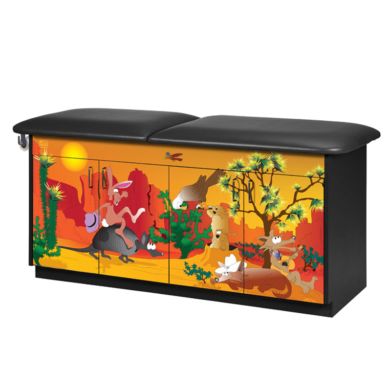 Clinton Industries - 7952 Pediatric Cabinet Treatment Table w/ Adjustable Backrest. Imagination, Southwestfest - Clinton Industries product image