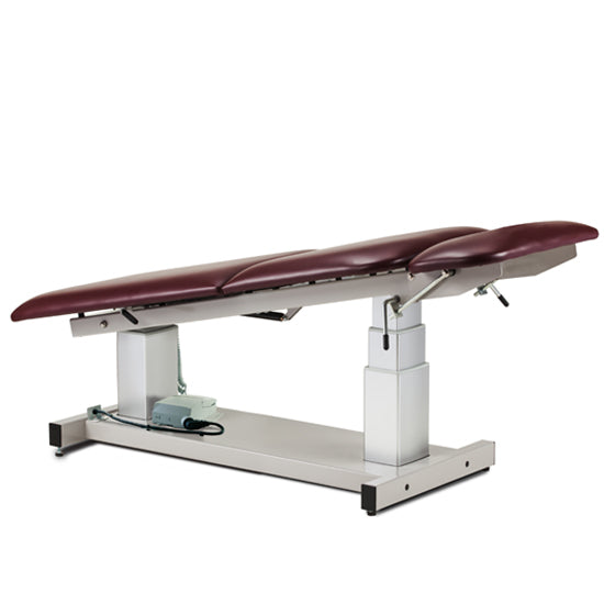 Clinton Industries - 80063-X Power Hi-Lo Ultrasound Imaging Table w/ Adjustable Back & Drop Section, 600lbs Capacity, Bariatric. 34"W - Clinton Industries product image
