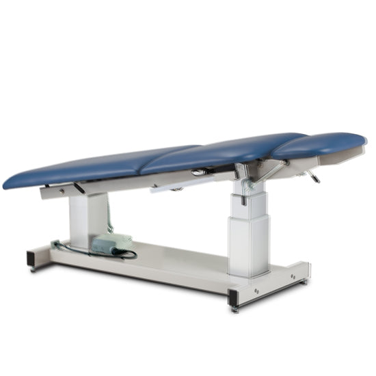 Clinton Industries - 80069-X Power Hi-Lo Ultrasound Imaging Table w/ Adjustable Back & Drop Section w/ Stirrups 600lbs Capacity, Bariatric. 34"W - Clinton Industries product image