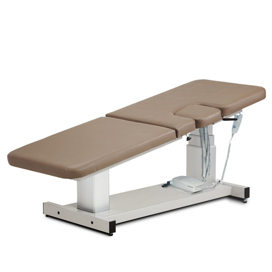 Clinton Industries - 80072-X Power Hi-Lo Ultrasound Imaging Table w/ Adjustable Fowler Back & Drop-Window. Bariatric. 34"W - Clinton Industries product image