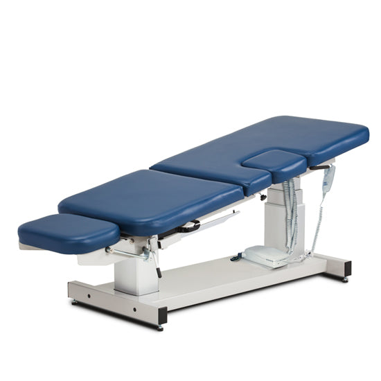 Clinton Industries - 80079 Power Hi-Lo Ultrasound Imaging Table w/ Adjustable Back, Drop Section, Drop-Window w/ Stirrups. 500lbs Capacity. 27"W - Clinton Industries product image