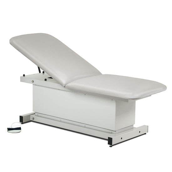 Clinton Industries - 81200 Power Hi-Lo Exam Table. Shrouded Base w/ Adjustable Back. 500 lbs Capacity. 27"W - Clinton Industries product image
