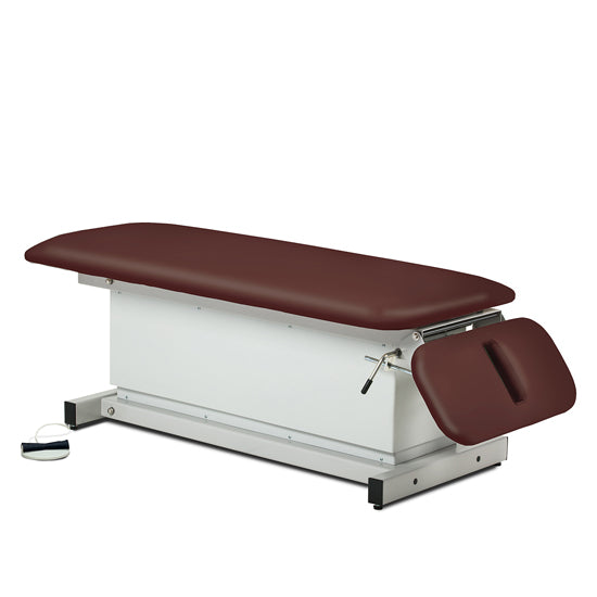 Clinton Industries - 81220 Power Hi-Lo Space Saver Exam Table w/ Flat Top, Shrouded Base & Drop Section, 500 lbs Capacity - Clinton Industries product image