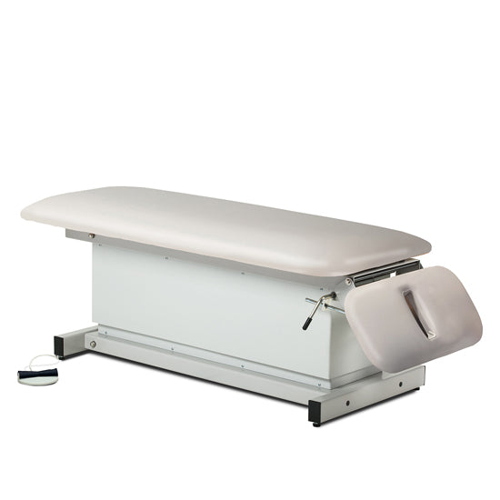 Clinton Industries - 81220 Power Hi-Lo Space Saver Exam Table w/ Flat Top, Shrouded Base & Drop Section, 500 lbs Capacity - Clinton Industries product image