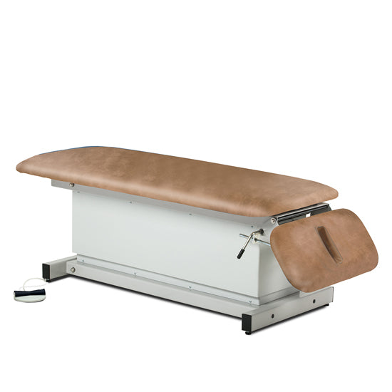 Clinton Industries - 81220 Power Hi-Lo Space Saver Exam Table w/ Flat Top, Shrouded Base & Drop Section, 500 lbs Capacity - Clinton Industries product image