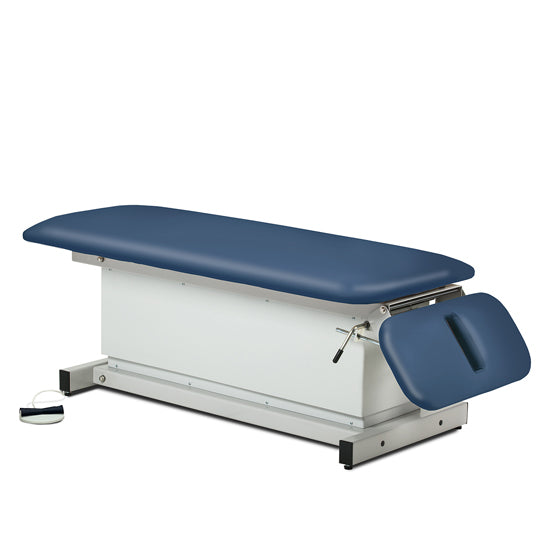 Clinton Industries - 81220 Power Hi-Lo Space Saver Exam Table w/ Flat Top, Shrouded Base & Drop Section, 500 lbs Capacity - Clinton Industries product image