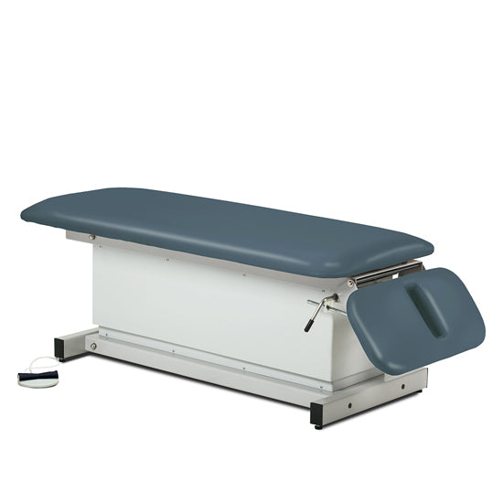 Clinton Industries - 81220 Power Hi-Lo Space Saver Exam Table w/ Flat Top, Shrouded Base & Drop Section, 500 lbs Capacity - Clinton Industries product image