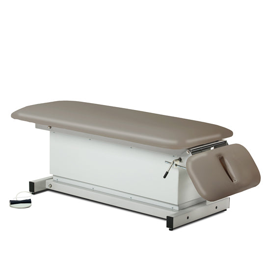 Clinton Industries - 81220 Power Hi-Lo Space Saver Exam Table w/ Flat Top, Shrouded Base & Drop Section, 500 lbs Capacity - Clinton Industries product image