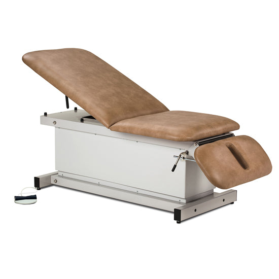 Clinton Industries - 81330 Power Hi-Lo Exam Table w/ Adjustable Back & Drop Section, Shrouded Base. 500 lbs Capacity. 76"L x 27"W - Clinton Industries product image