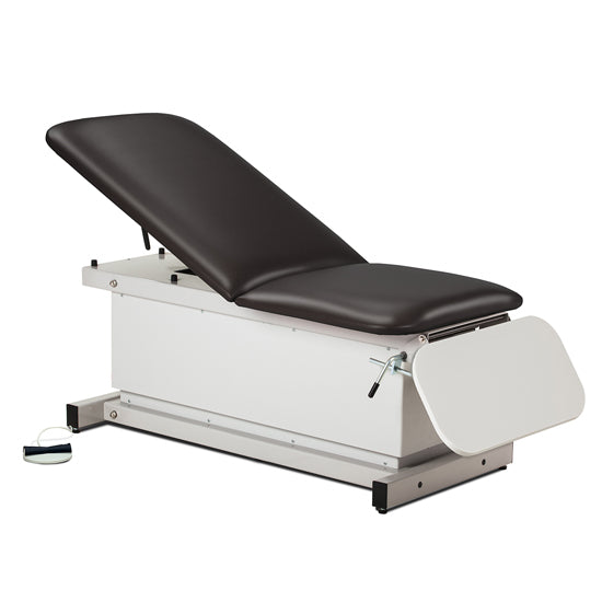Clinton Industries - 81350 Power Hi-Lo Exam Table w/ Adjustable Back & ClintonClean Drop Section, Shrouded Base. 500lbs Capacity. 76"L x 27"W - Clinton Industries product image