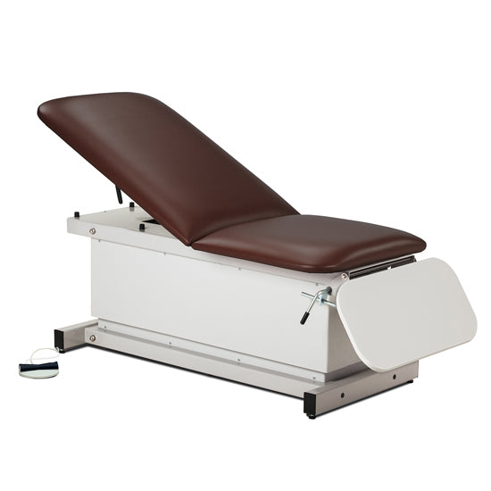 Clinton Industries - 81350 Power Hi-Lo Exam Table w/ Adjustable Back & ClintonClean Drop Section, Shrouded Base. 500lbs Capacity. 76"L x 27"W - Clinton Industries product image