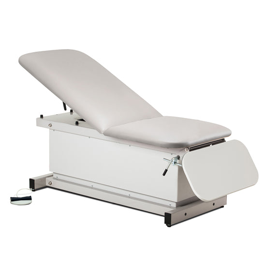 Clinton Industries - 81350 Power Hi-Lo Exam Table w/ Adjustable Back & ClintonClean Drop Section, Shrouded Base. 500lbs Capacity. 76"L x 27"W - Clinton Industries product image
