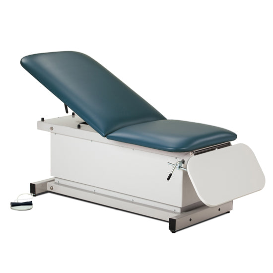 Clinton Industries - 81350 Power Hi-Lo Exam Table w/ Adjustable Back & ClintonClean Drop Section, Shrouded Base. 500lbs Capacity. 76"L x 27"W - Clinton Industries product image