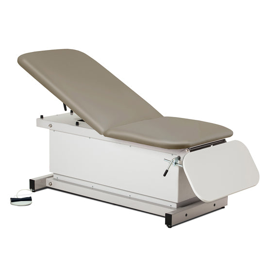 Clinton Industries - 81350 Power Hi-Lo Exam Table w/ Adjustable Back & ClintonClean Drop Section, Shrouded Base. 500lbs Capacity. 76"L x 27"W - Clinton Industries product image