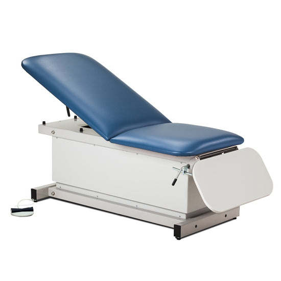 Clinton Industries - 81350 Power Hi-Lo Exam Table w/ Adjustable Back & ClintonClean Drop Section, Shrouded Base. 500lbs Capacity. 76"L x 27"W - Clinton Industries product image