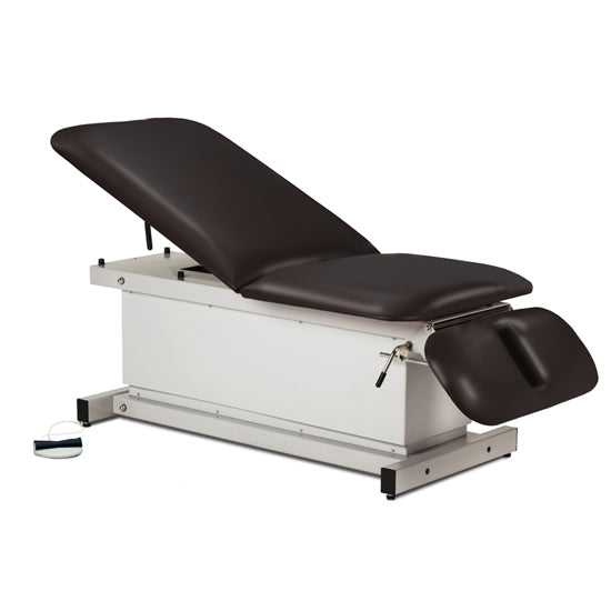 Clinton Industries - 81399 Power Hi-Lo Exam Table w/ Adjustable Back & Drop Section, Shrouded Base. 600lbs Capacity, Bariatric. 72"L x 30"W - Clinton Industries product image
