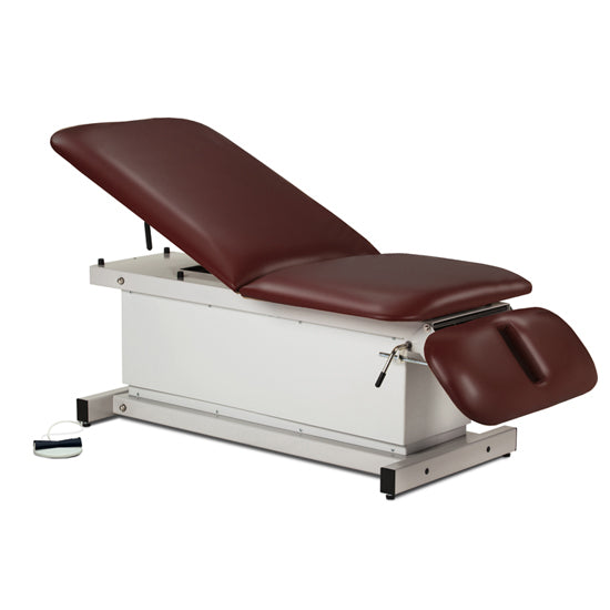 Clinton Industries - 81399 Power Hi-Lo Exam Table w/ Adjustable Back & Drop Section, Shrouded Base. 600lbs Capacity, Bariatric. 72"L x 30"W - Clinton Industries product image