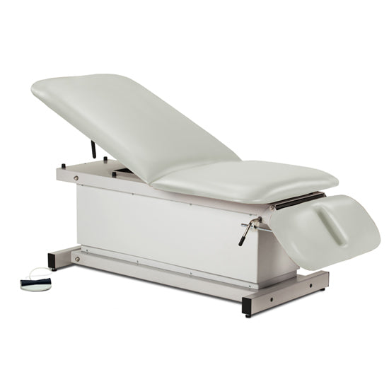 Clinton Industries - 81399 Power Hi-Lo Exam Table w/ Adjustable Back & Drop Section, Shrouded Base. 600lbs Capacity, Bariatric. 72"L x 30"W - Clinton Industries product image