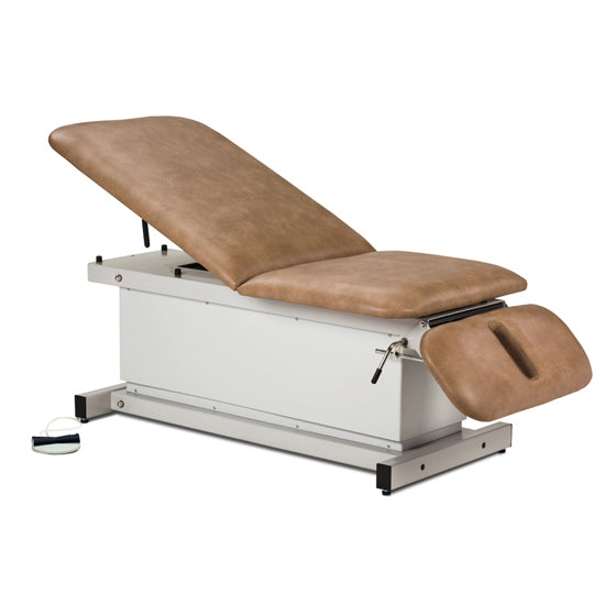 Clinton Industries - 81399 Power Hi-Lo Exam Table w/ Adjustable Back & Drop Section, Shrouded Base. 600lbs Capacity, Bariatric. 72"L x 30"W - Clinton Industries product image