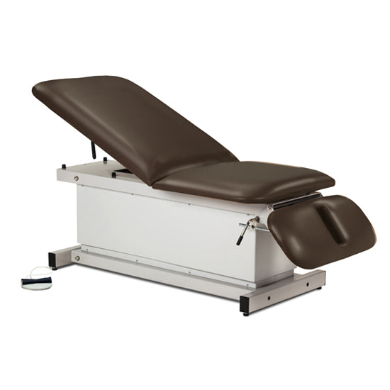 Clinton Industries - 81399 Power Hi-Lo Exam Table w/ Adjustable Back & Drop Section, Shrouded Base. 600lbs Capacity, Bariatric. 72"L x 30"W - Clinton Industries product image