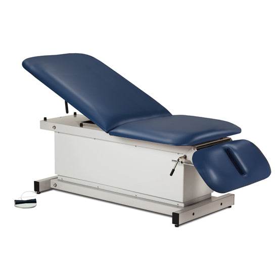Clinton Industries - 81399 Power Hi-Lo Exam Table w/ Adjustable Back & Drop Section, Shrouded Base. 600lbs Capacity, Bariatric. 72"L x 30"W - Clinton Industries product image