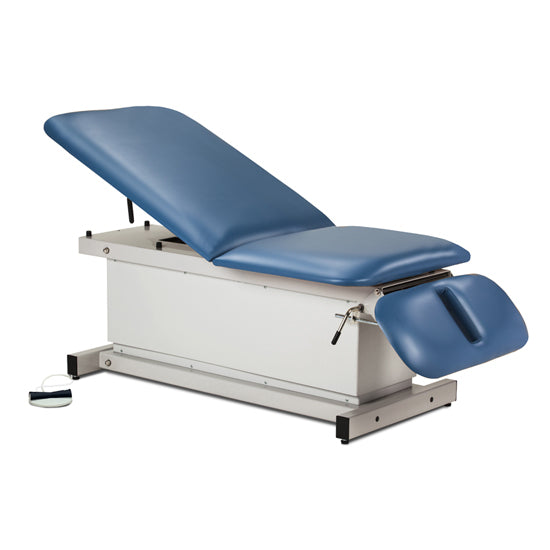 Clinton Industries - 81399 Power Hi-Lo Exam Table w/ Adjustable Back & Drop Section, Shrouded Base. 600lbs Capacity, Bariatric. 72"L x 30"W - Clinton Industries product image