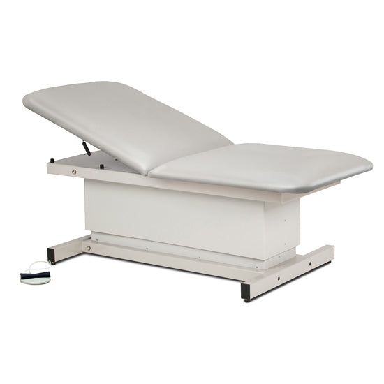 Clinton Industries - 84208-34 Power Hi-Lo Exam Table. Shrouded Base w/ Adjustable Back. 600lbs Capacity, Bariatric. 34"W - Clinton Industries product image