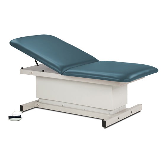 Clinton Industries - 84208-34 Power Hi-Lo Exam Table. Shrouded Base w/ Adjustable Back. 600lbs Capacity, Bariatric. 34"W - Clinton Industries product image