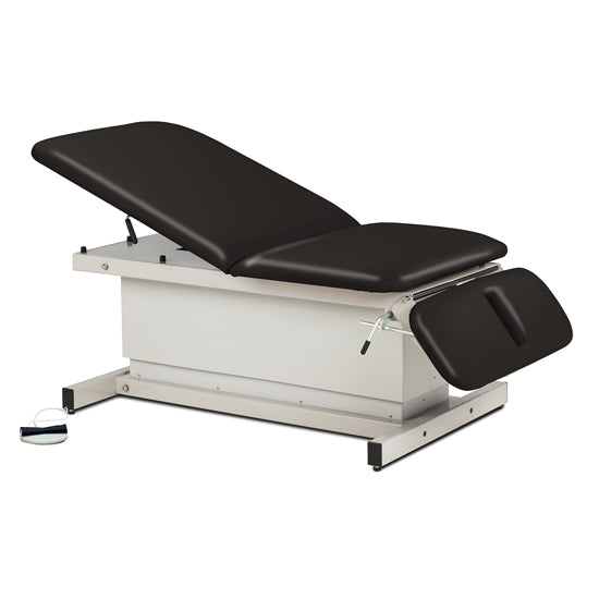 Clinton Industries - 84438-40 Power Hi-Lo Exam Table w/ Adjustable Back & Drop Section, Shrouded Base. 600lbs Capacity, Bariatric. 76"L x 40"W - Clinton Industries product image
