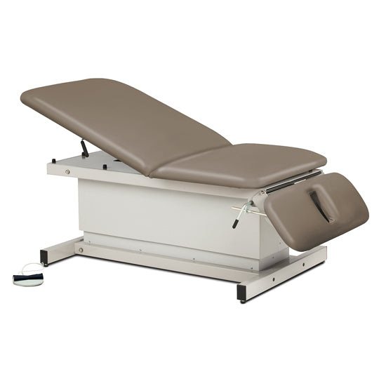 Clinton Industries - 84438-40 Power Hi-Lo Exam Table w/ Adjustable Back & Drop Section, Shrouded Base. 600lbs Capacity, Bariatric. 76"L x 40"W - Clinton Industries product image