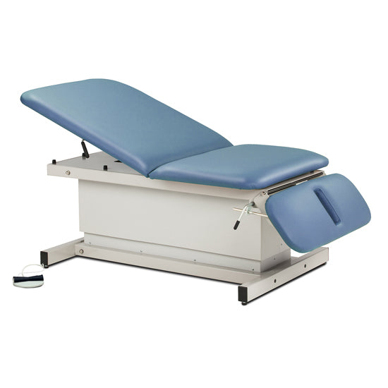 Clinton Industries - 84438-34 Power Hi-Lo Exam Table w/ Adjustable Back & Drop Section, Shrouded Base. 600lbs Capacity, Bariatric. 76"L x 34"W - Clinton Industries product image
