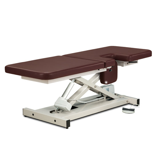 Clinton Industries - 85200 Power Hi-Lo Imaging Table. Open Base w/ Adjustable Back & Drop-Window - Clinton Industries product image
