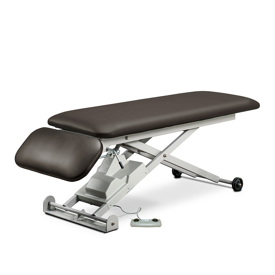 Clinton Industries - 86220 E-Series Power Hi-Lo Exam Table. Open Base, Flat Top w/ Drop Section - Clinton Industries product image