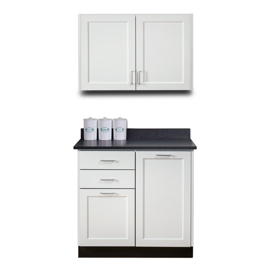 Clinton Industries - 8636-MW Furniture Package with 36"W Base & Wall Cabinets. Fashion Finish Ready Room My Way - Clinton Industries product image